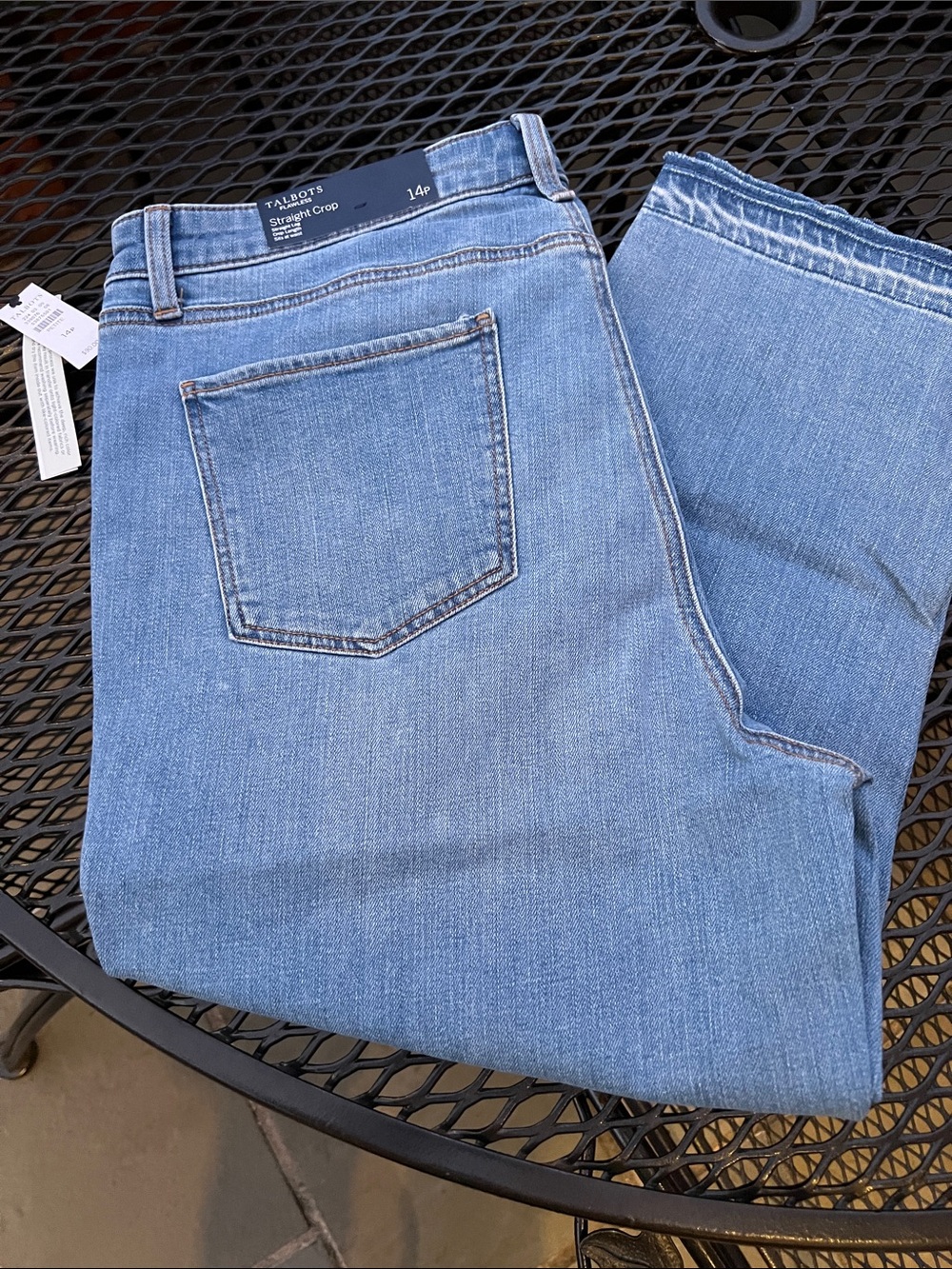 Talbots Light Blue Straight Crop Jeans